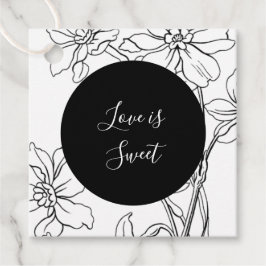 Kärlek är Sweet Modern Blommigt Bröllop Gåvor Etiketter