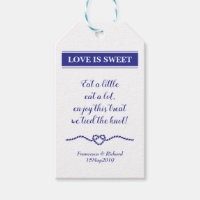 Kärlek är Sweet Navy Blue Rope Heart Bröllop