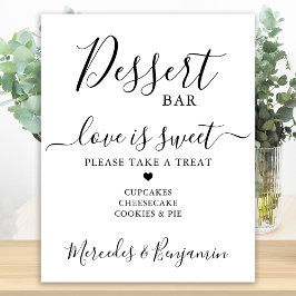 Kärlek är Sweet Personlig Bröllop Dessert Pub Poster