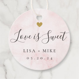 Kärlek är Sweet Personligt bröllp Candy Rosa Water Gåvor Etiketter