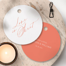 Kärlek är Sweet - Romantic Round Gift Märkre Gåvor Etiketter