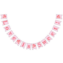 Kärlek är Sweet! Rosa Möhippa Möhippa Vimplar