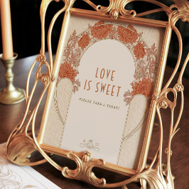 Kärlek är Sweet Sign William Morris Vintage Mönste Poster