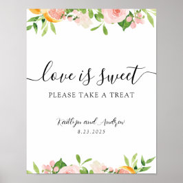 Kärlek är Sweet (söt), ta ett Treat-tecken Poster