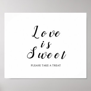 Kärlek är Sweet (söt), ta ett Treat-tecken Poster