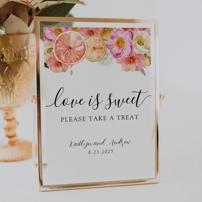 Kärlek är Sweet (söt), ta ett Treat-tecken Poster (Skapare uppladdad)