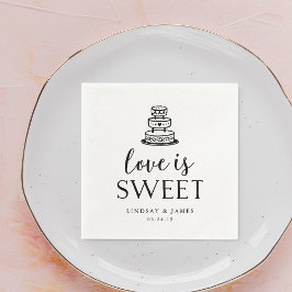 Kärlek är Sweet | Styckning av Bröllop Pappersservett