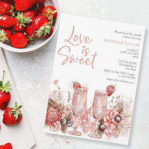 Kärlek är Sweet Summer Boho  Rosa Inbjudningar