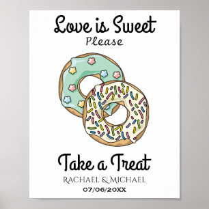 Kärlek är Sweet Ta ett Treat Donut Pub Poster