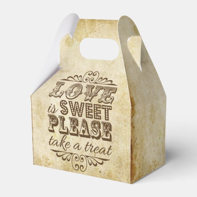 Kärlek är Sweet Vintge Bröllop Presentaskar (Framsidan Sidan)