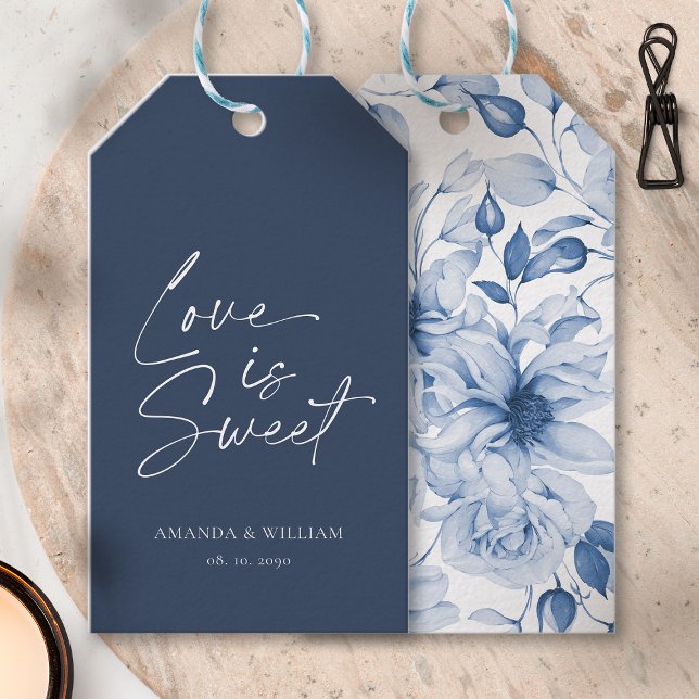 Kärlek är Sweet Wedding Favor-Märkre Presentetikett (Skapare uppladdad)