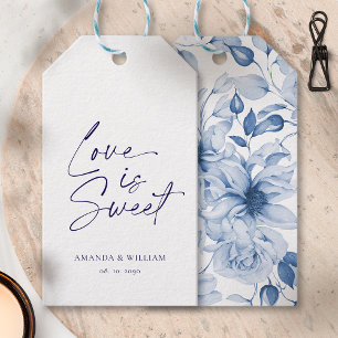 Kärlek är Sweet Wedding Favor-Märkre Presentetikett