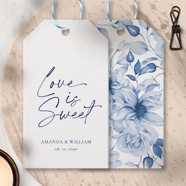 Kärlek är Sweet Wedding Favor-Märkre Presentetikett (Skapare uppladdad)