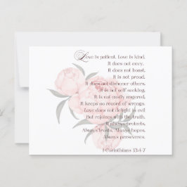 Kärlek är tålamod – Bibelbröllopskort Vykort