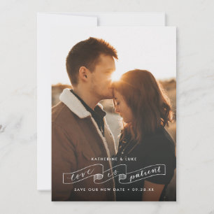 Kärlek är Tålamod Foto Ändra Datum Tillkännagivand Spara Datumet
