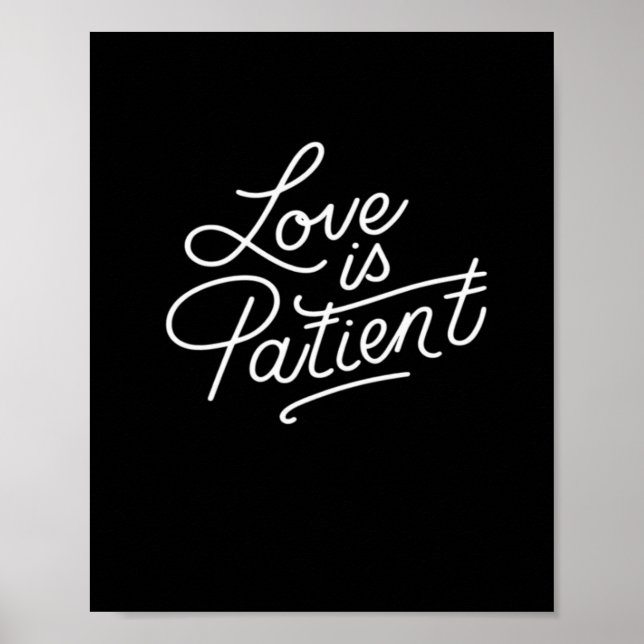 Kärlek är tålamod Korintiernas skrift typografi C Poster (Framsidan)