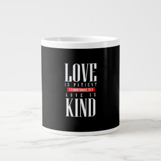 Kärlek är tålamod Tidlös Inspirerande Stil Jumbo Mugg