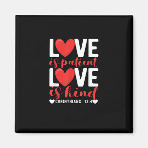 Kärlek Är Tålig Snäll Rolig Kristet Hjärta Valenti Magnet