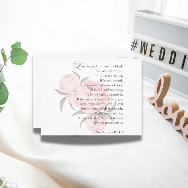 Kärlek är tålmodig - bröllopsinbjudan inbjudningar (Love is patient Wedding Invitations)
