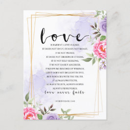 Kärlek är tålmodig, kärlek är god Postkort Vykort