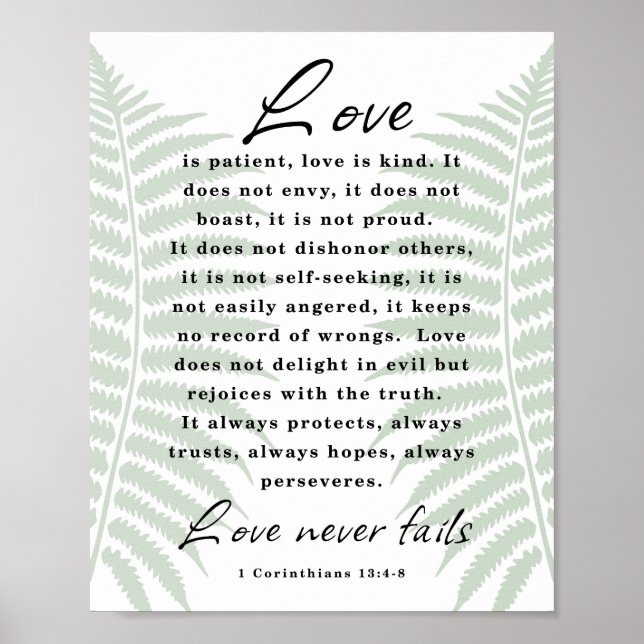 Kärlek är tålmodig, Kärlek är snäll Poster (Framsidan)