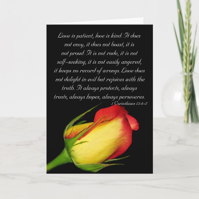 Kärlek är tålmodig… kort (Framsida)