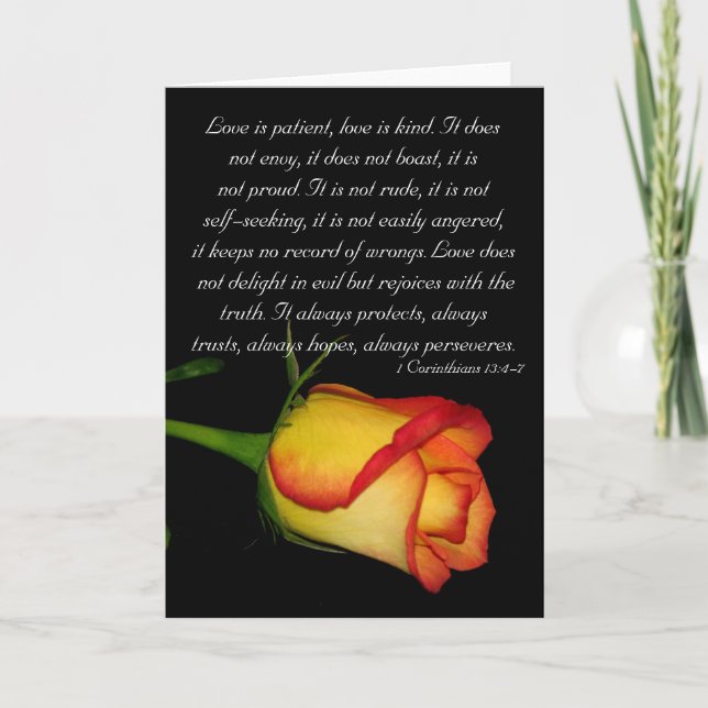 Kärlek är tålmodig… kort (Framsida)