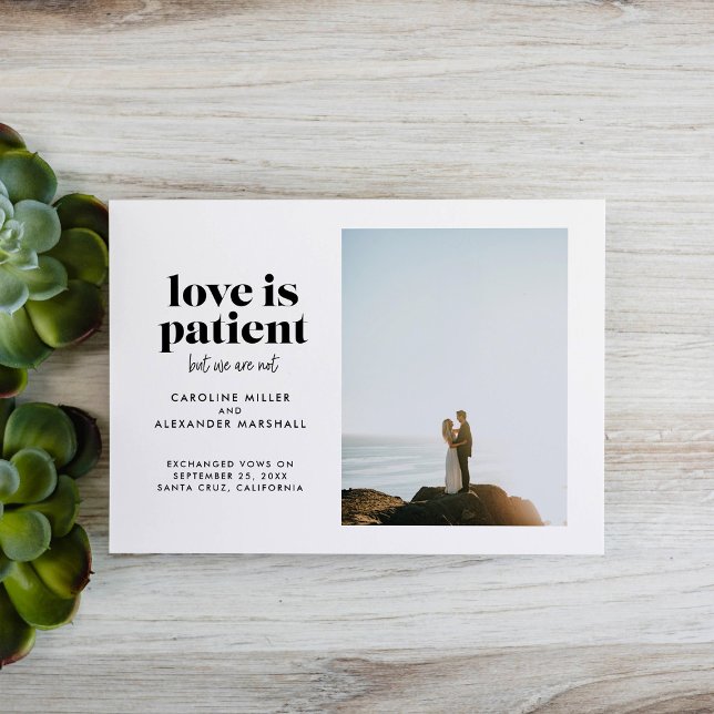 Kärlek är tålmodig men vi är inte att rymma meddelande (Skapare uppladdad)