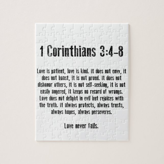 Kärlek är tålmodig pussel (Vertikal)