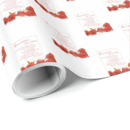 Kärlek är Tålmodig Röd Ros Presentpapper