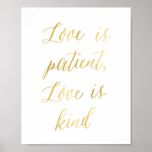 Kärlek är tålmodigt, Kärlek är en vanlig Art Print Poster