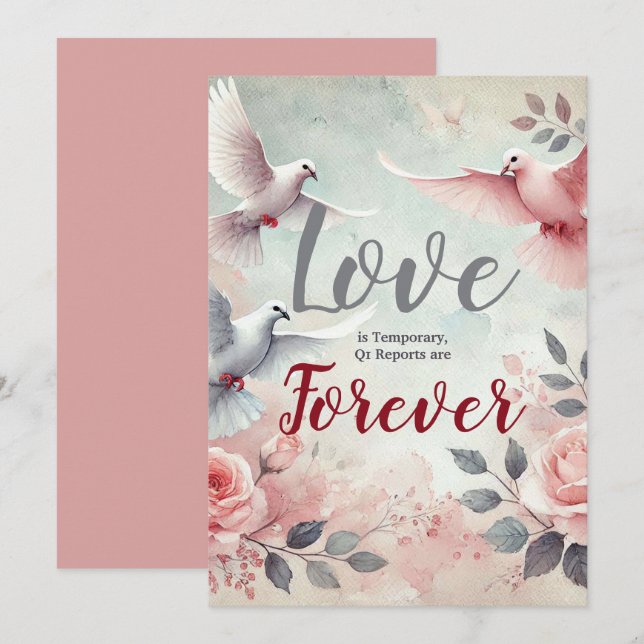 Kärlek är tillfälligt, Q1-rapporterna är överflödi Julkort (Fram/baksida)