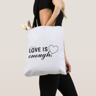Kärlek är tillräckligt med tote Bag med modern luf Tygkasse