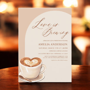Kärlek är Trendig Arch Coffee Möhippa Inbjudningar