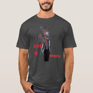 Kärlek är uppoffring retro t shirt