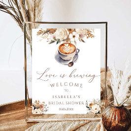 Kärlek är välkommen till Möhippan för kaffebröd Poster