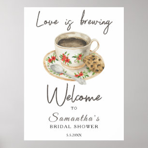 Kärlek är välkommet över Möhippan av kaffe Poster