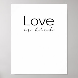 Kärlek är vänlig kristen skrift Kärlek är tålmodig Poster