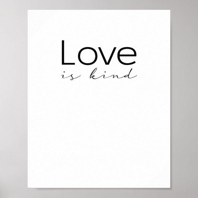 Kärlek är vänlig kristen skrift Kärlek är tålmodig Poster (Framsidan)