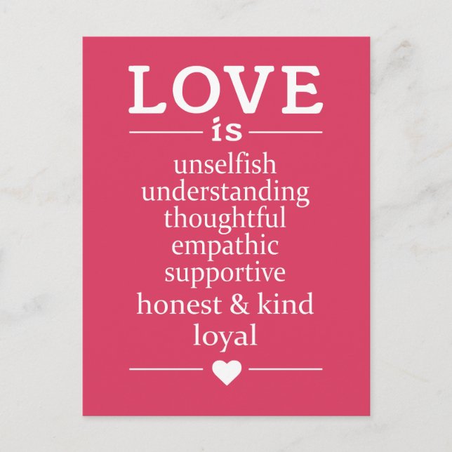 Kärlek är ... vykort (Framsida)