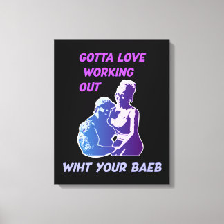 Kärlek arbetar med canvastryck