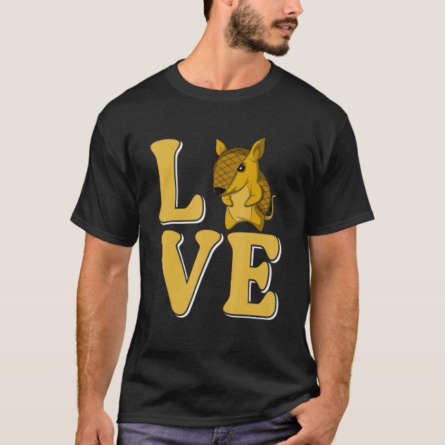 Kärlek Armadillo T Shirt (Framsida)