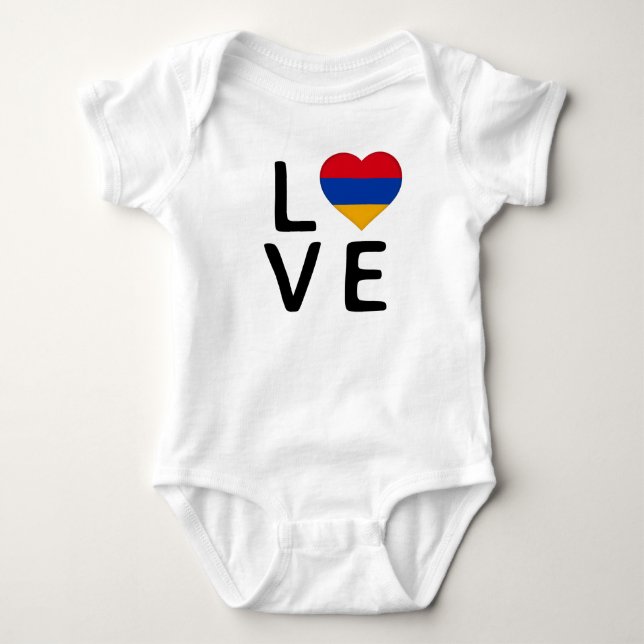 Kärlek - Armenien Flagga T Shirt (Framsida)