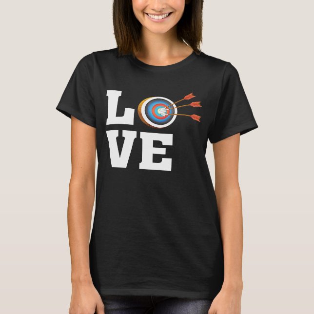 Kärlek-arraymålets radmatningspil t shirt (Framsida)