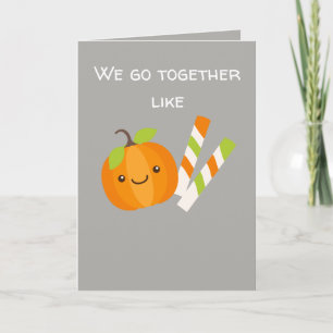 Kärlek-årsdagen Vi går tillsammans med Pumpkin Spi Helgkort
