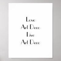 Kärlek Art Deco-typografi