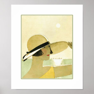 Kärlek. Art Deco Valentindagen - utskrift av prese Poster