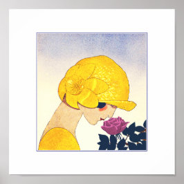 Kärlek. Art Deco Valentines dag Gift-utskrift Poster