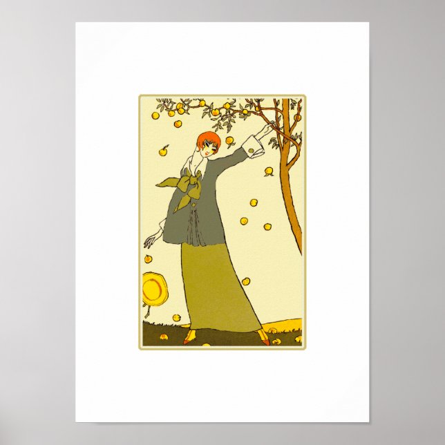 Kärlek. Art Deco Valentines dag Gift-utskrift Poster (Framsidan)