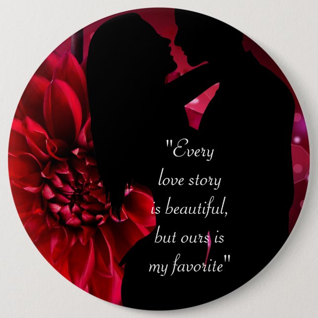 Kärlek artikel citat kyss älskare bakgrund Fodral- Knapp (Framsida)